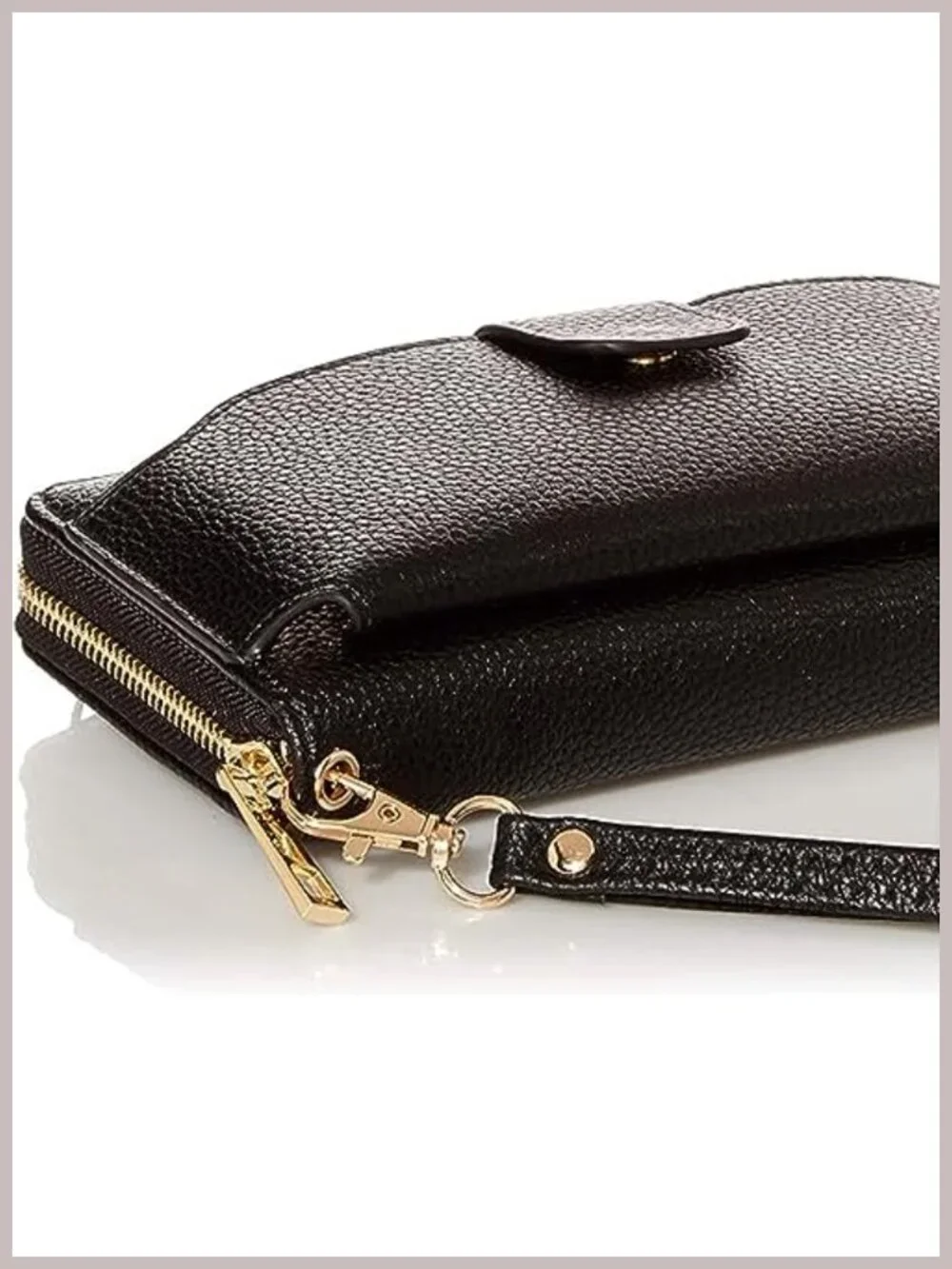 Wristlet Wallet with Cell Phone Holder, Crossbody Bag for Women, Faux Fur